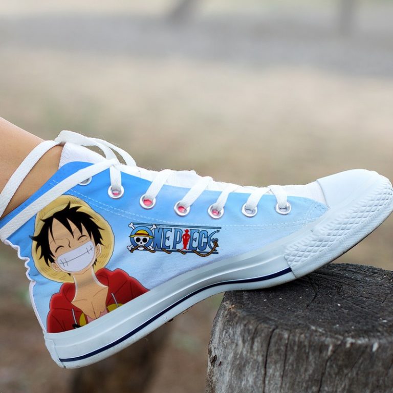 One Piece Luffy Shoes Custom Canvas Sneakers For Kids