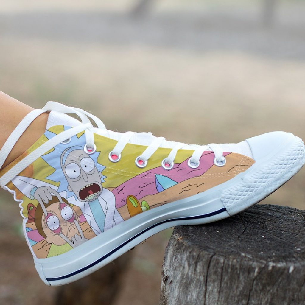 rick and morty high tops