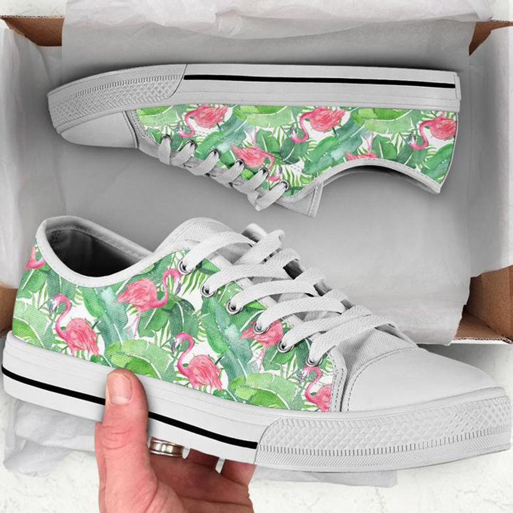 Flamingo Print Shoes | Custom Canvas Sneakers For Kids & Adults