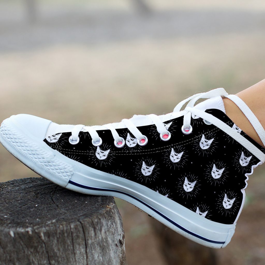 Cat Face Shoes | Custom Canvas Sneakers For Kids & Adults